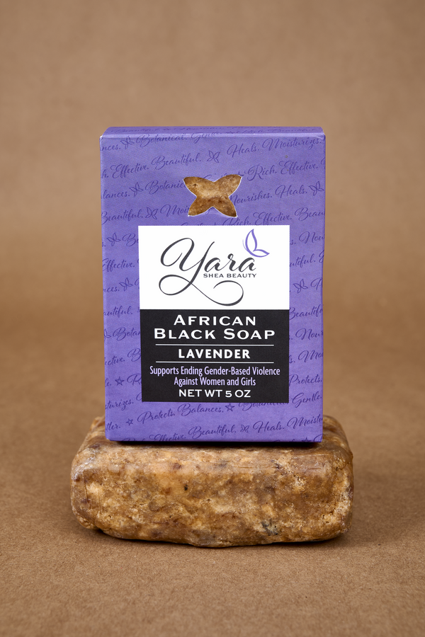 African Black Soap Bar Lavender